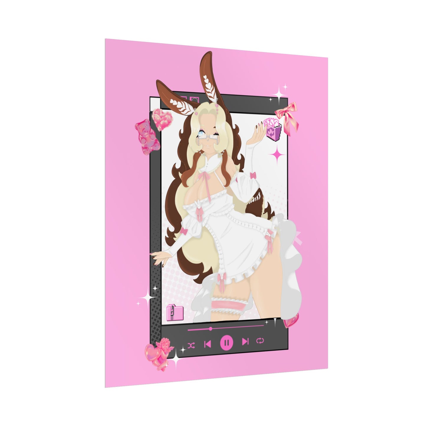 Lady Latte Music Player Poster