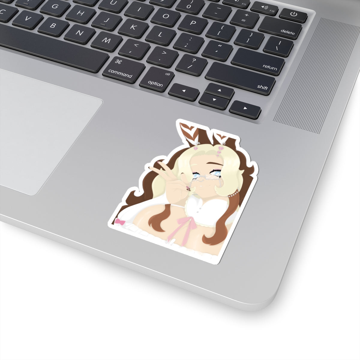 Lady Latte Peace Sign Sticker