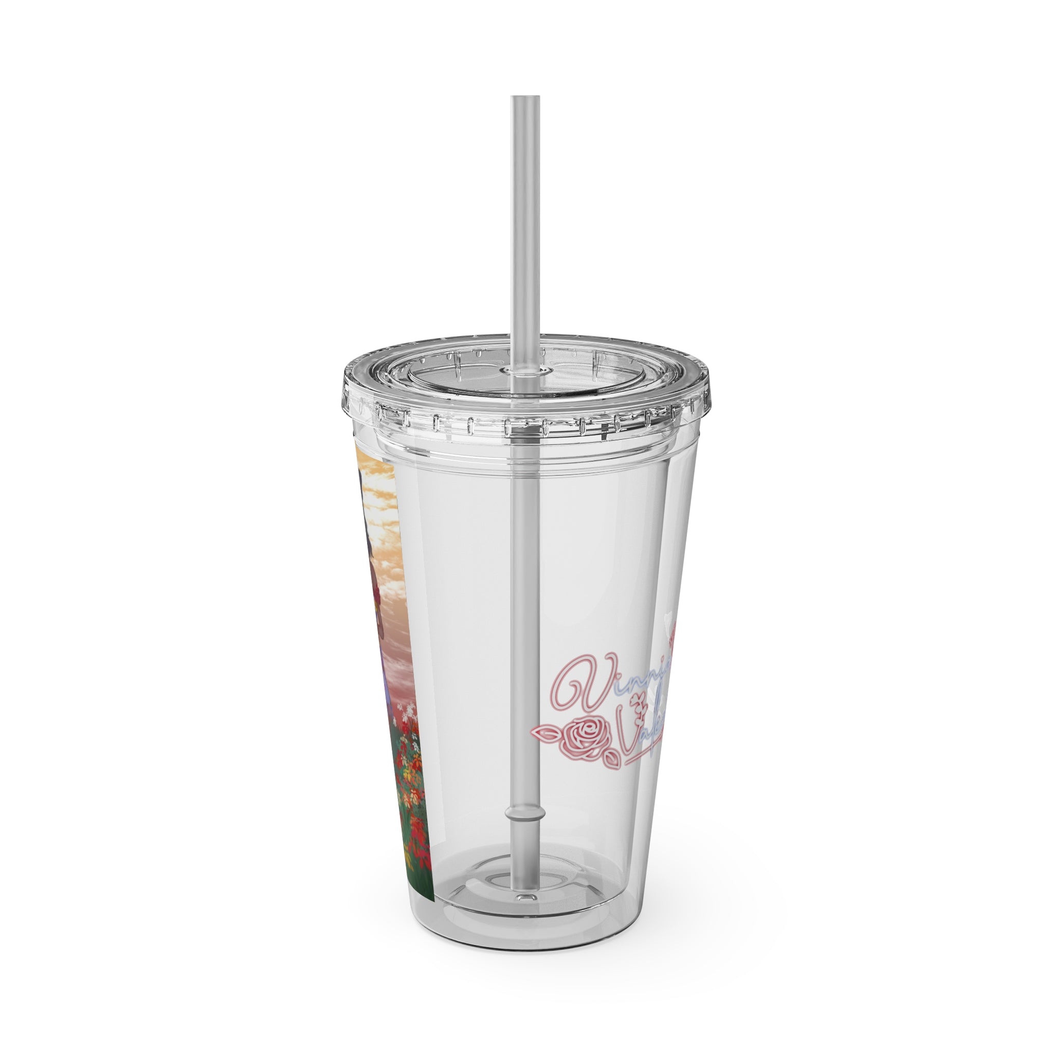 Vinnia Valentine "Rose Garden" Acrylic Tumbler
