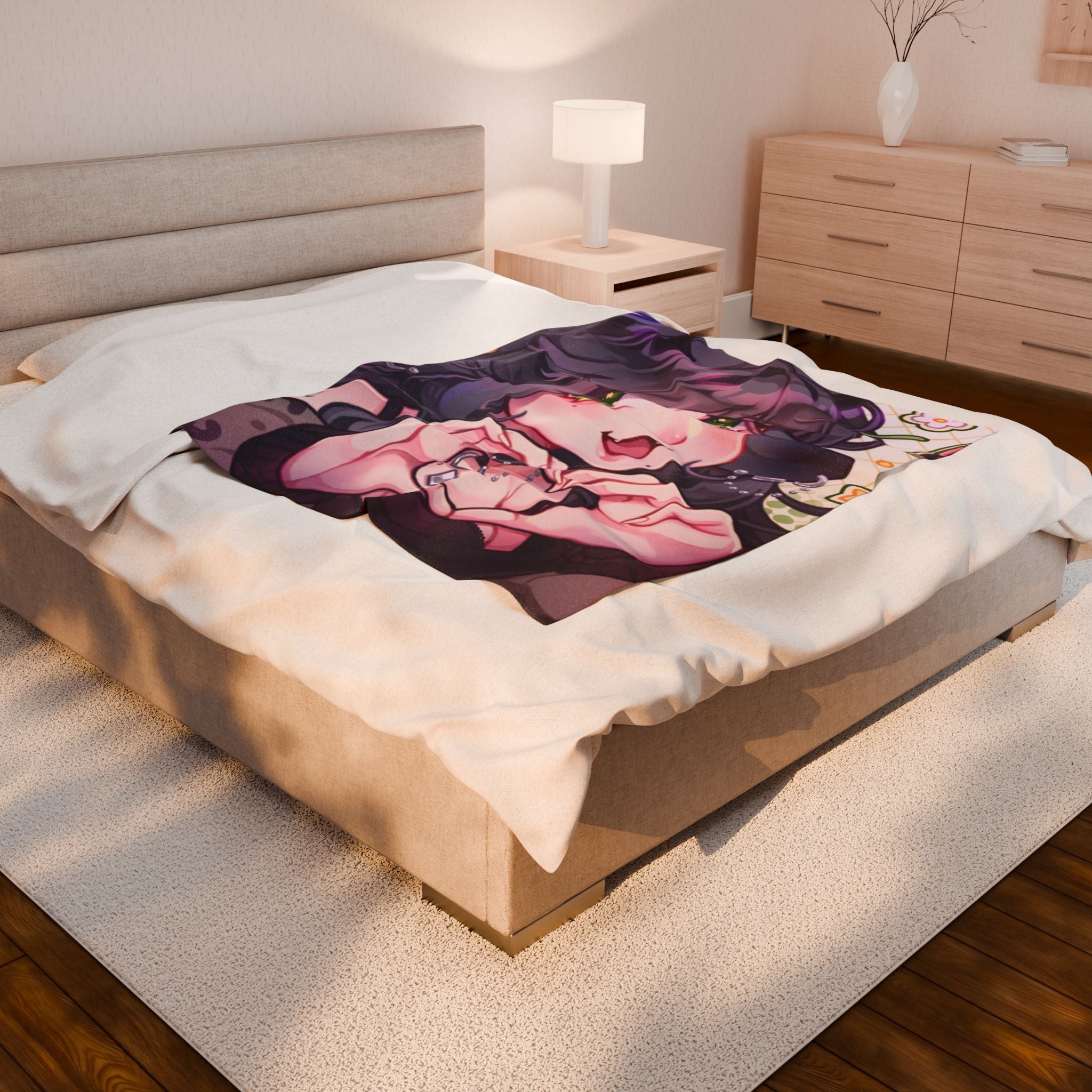 Millie Hearts Plush Blanket