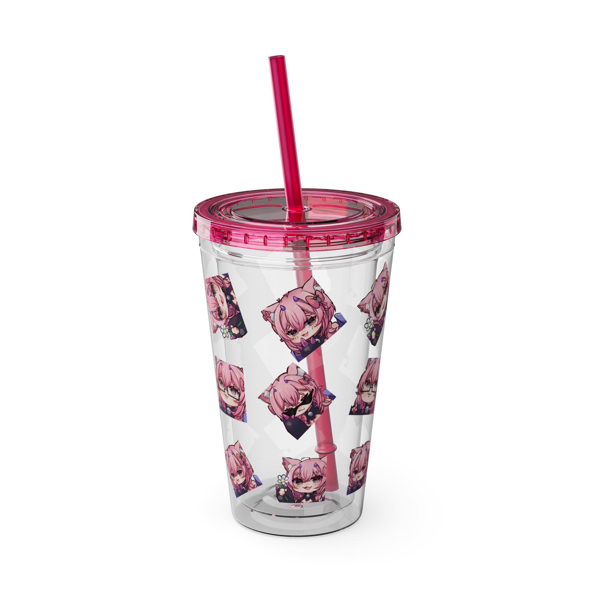 KatDragonz Emote Acrylic Tumbler