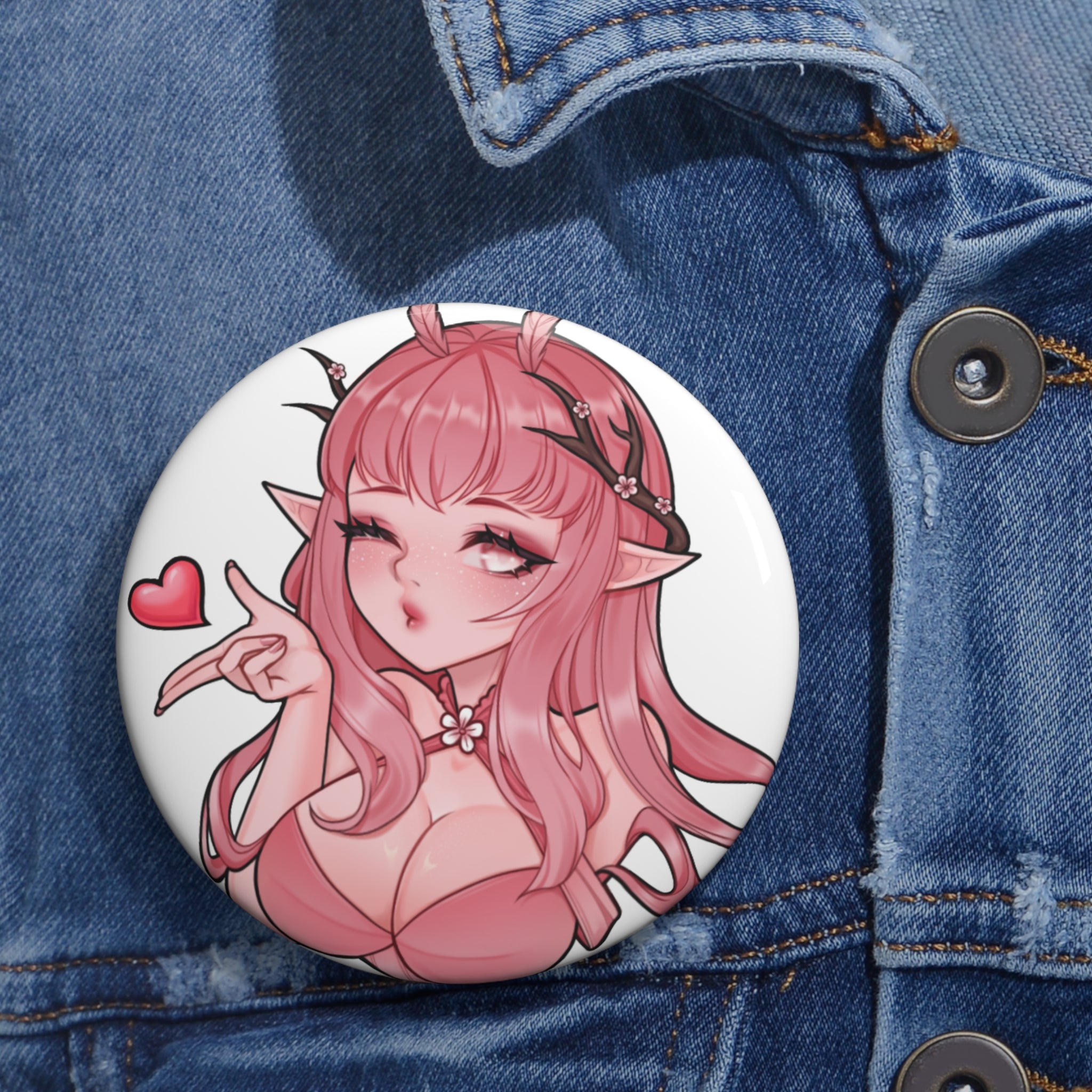 PrimRosalie "Chu~" Button Pin
