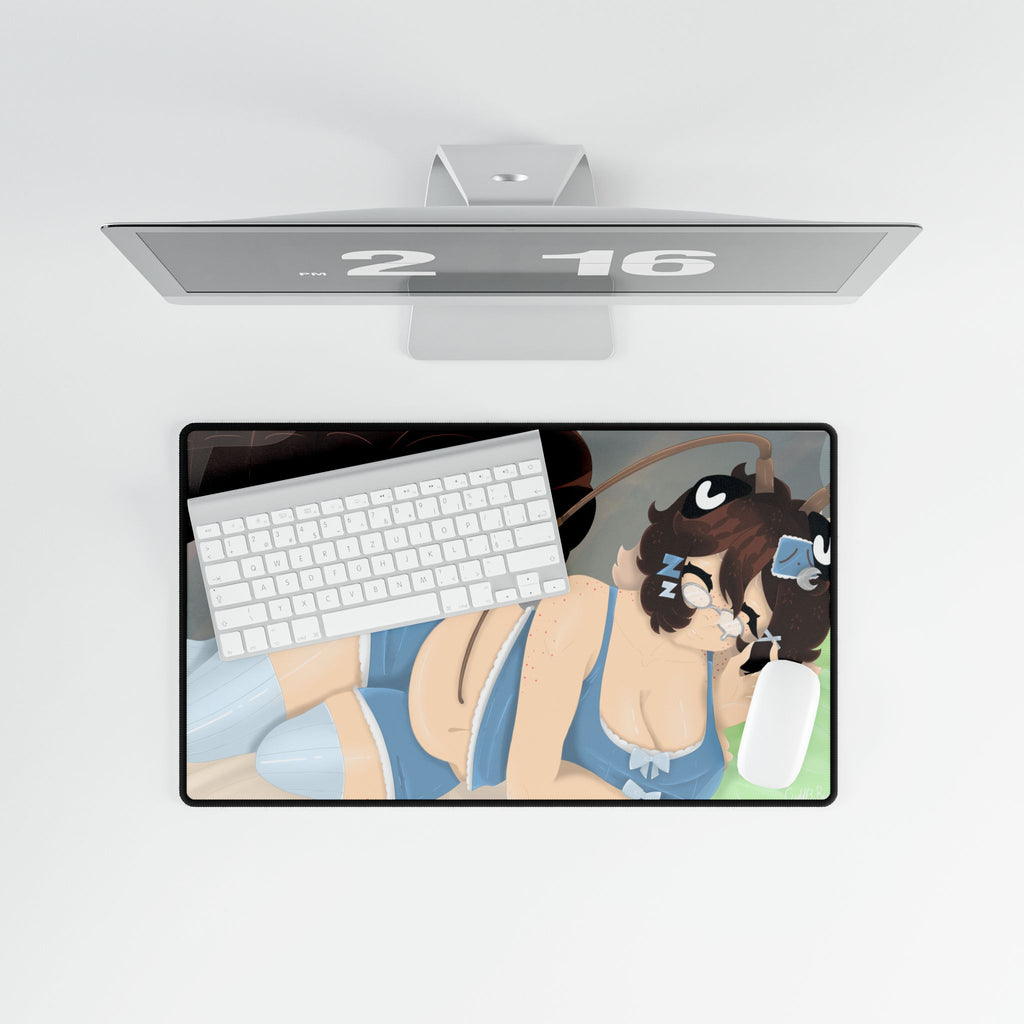 cuddl3_bug Large Desk Mat