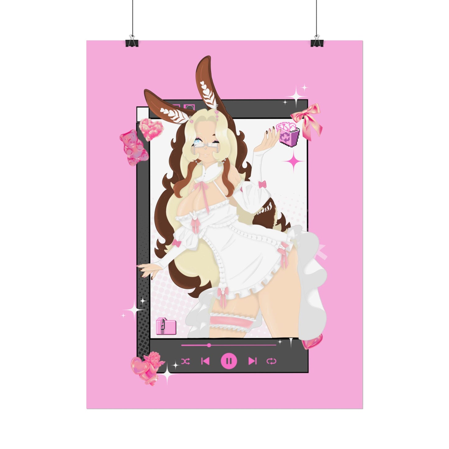 Lady Latte Music Player Poster