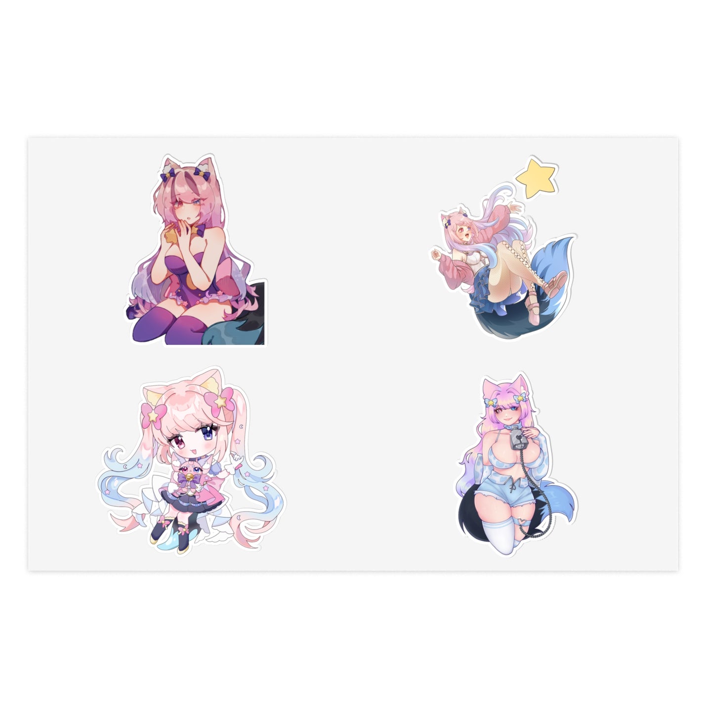 Nighty Neko Sticker Sheet