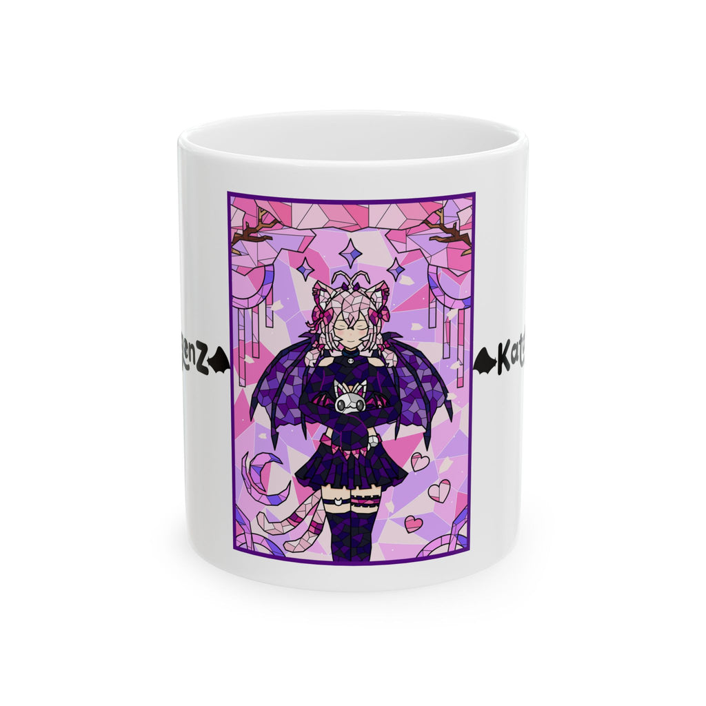 KatDragonz Stained Glass White Mug