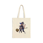 Stripy Luna "Witch's Broom" Tote Bag