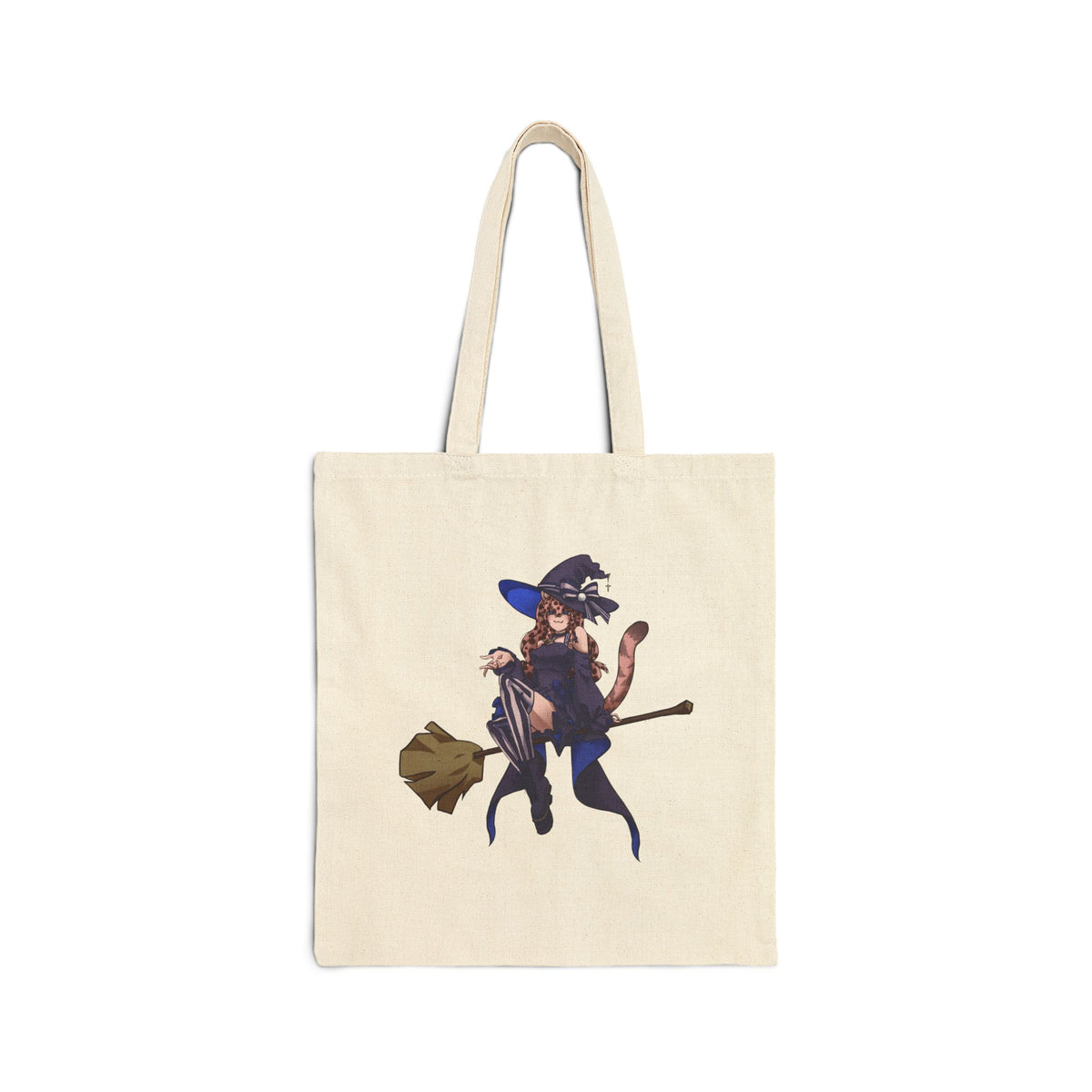 Stripy Luna "Witch's Broom" Tote Bag