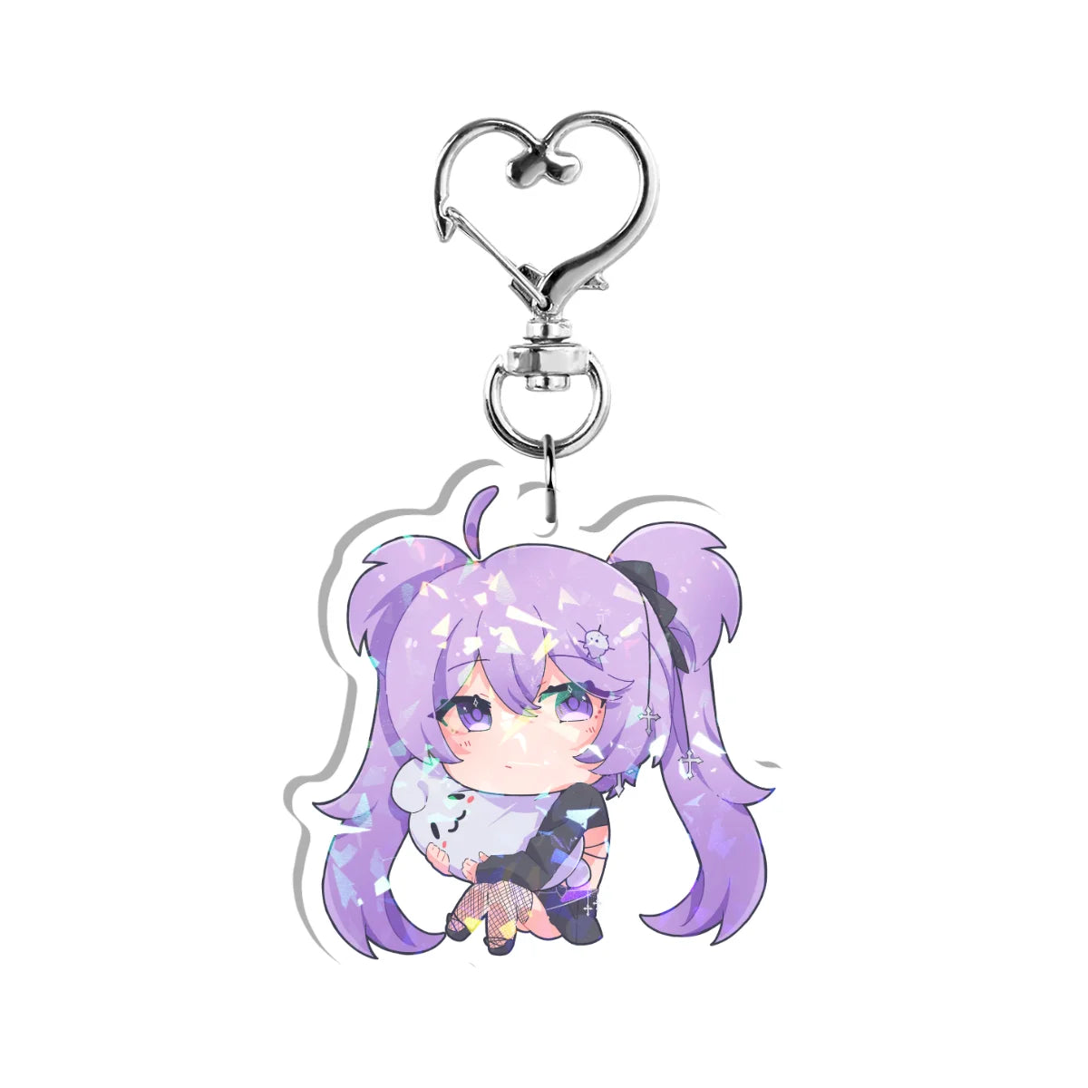 Ashdriel "Chibi Cuddle" Double-Sided Holographic Keychain