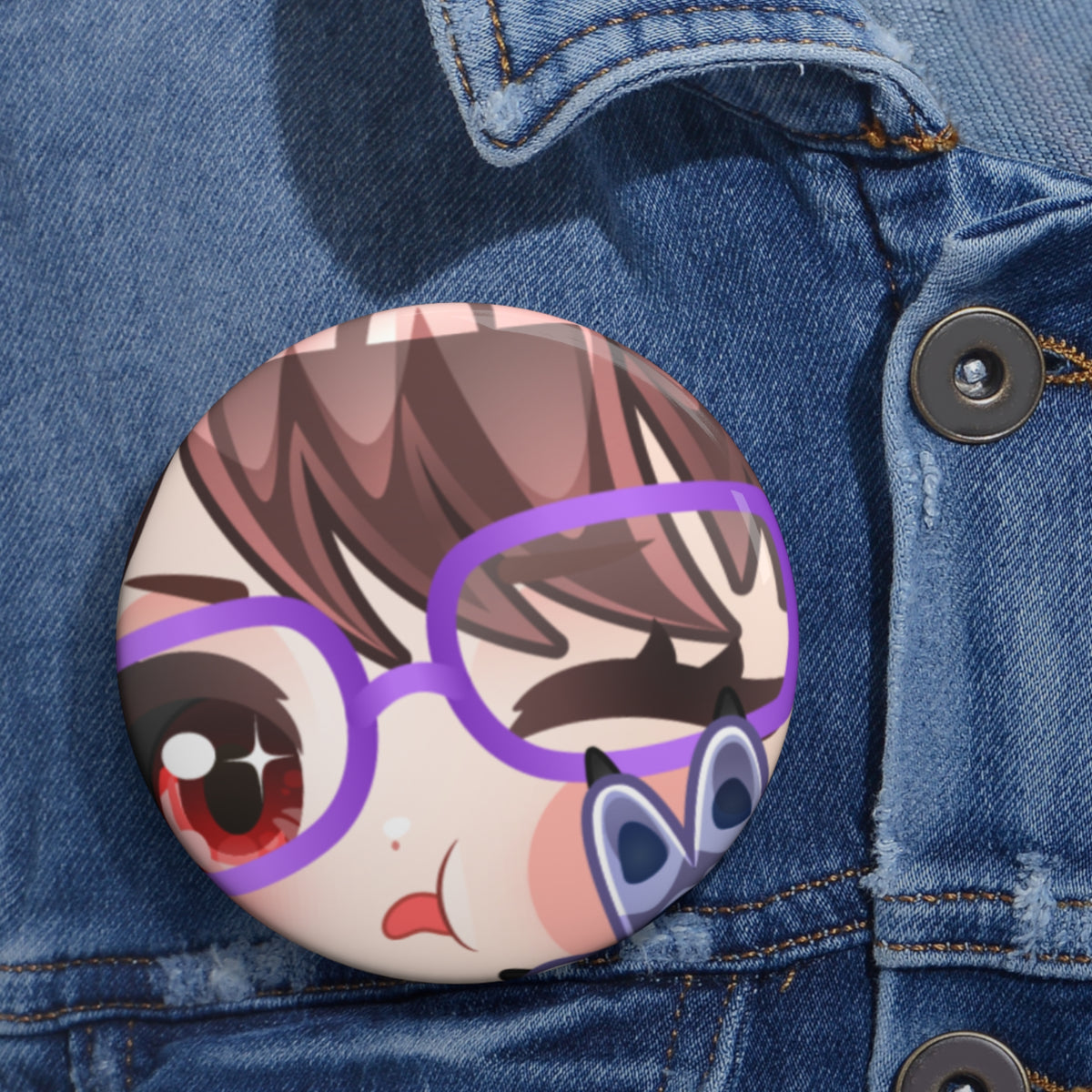 RockLoLove "Pressed Against" Pin Button