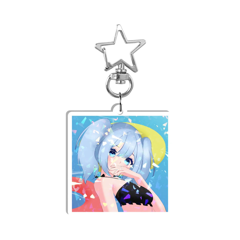 hi2chan "Pool Day" Holo Keychain