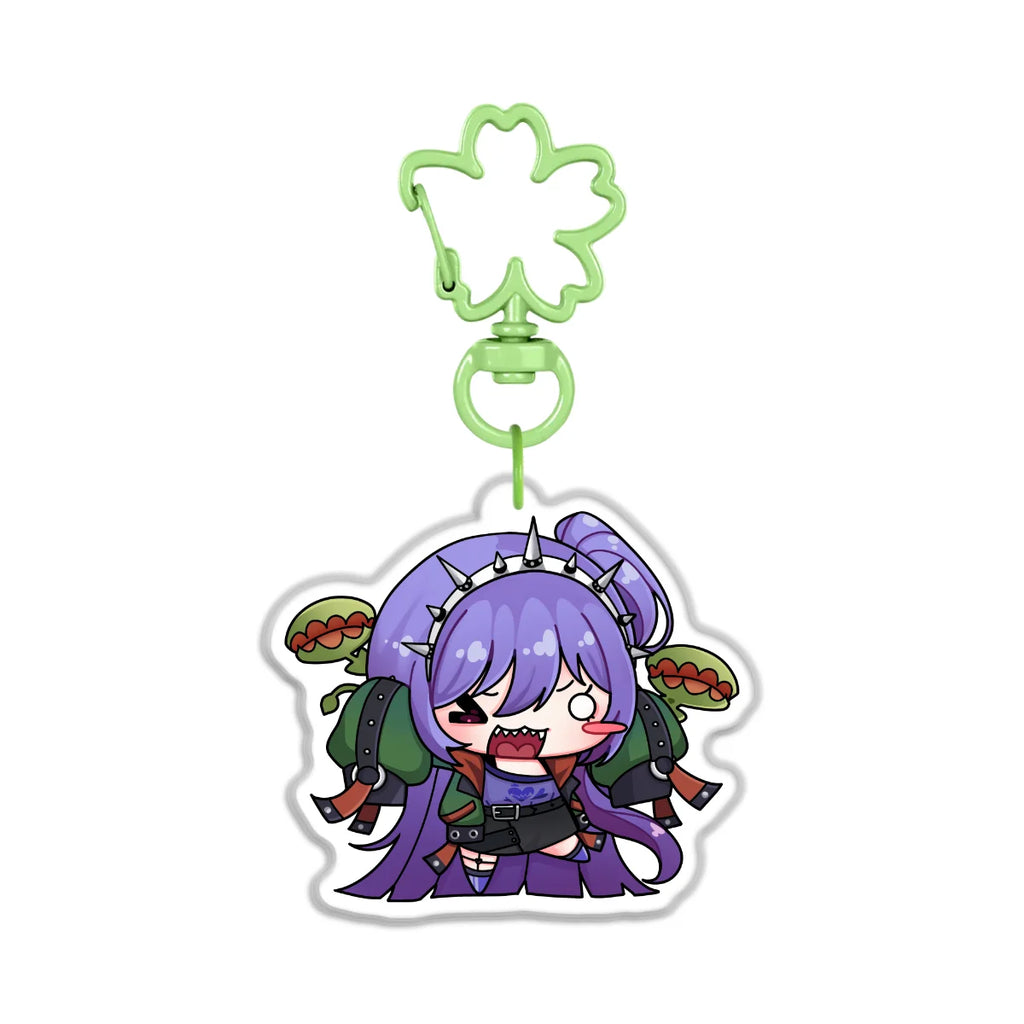 Rosaveilplants "Chibi" Front-Side Epoxy Keychain