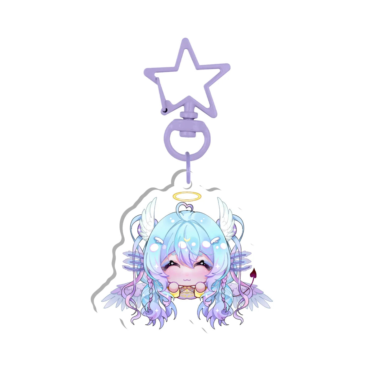 echosofferra "Chibi Head" Double-Sided Keychain