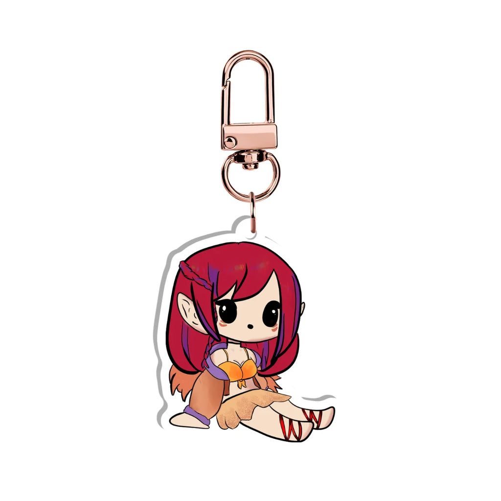 Amber Elkhart "Chibi Sit" Keychain