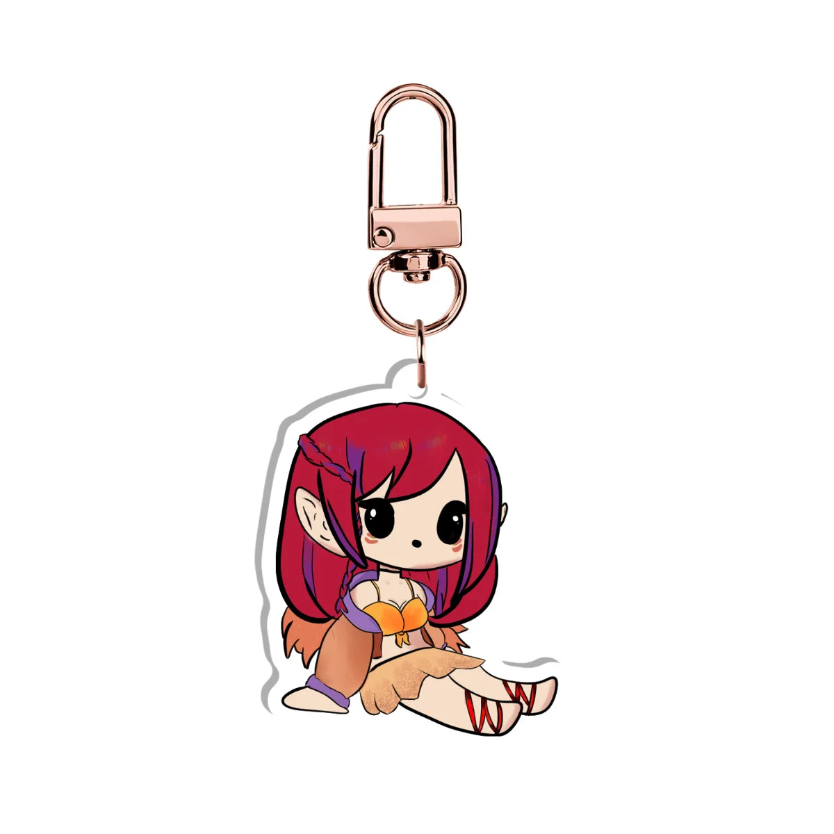 Amber Elkhart "Chibi Sit" Keychain