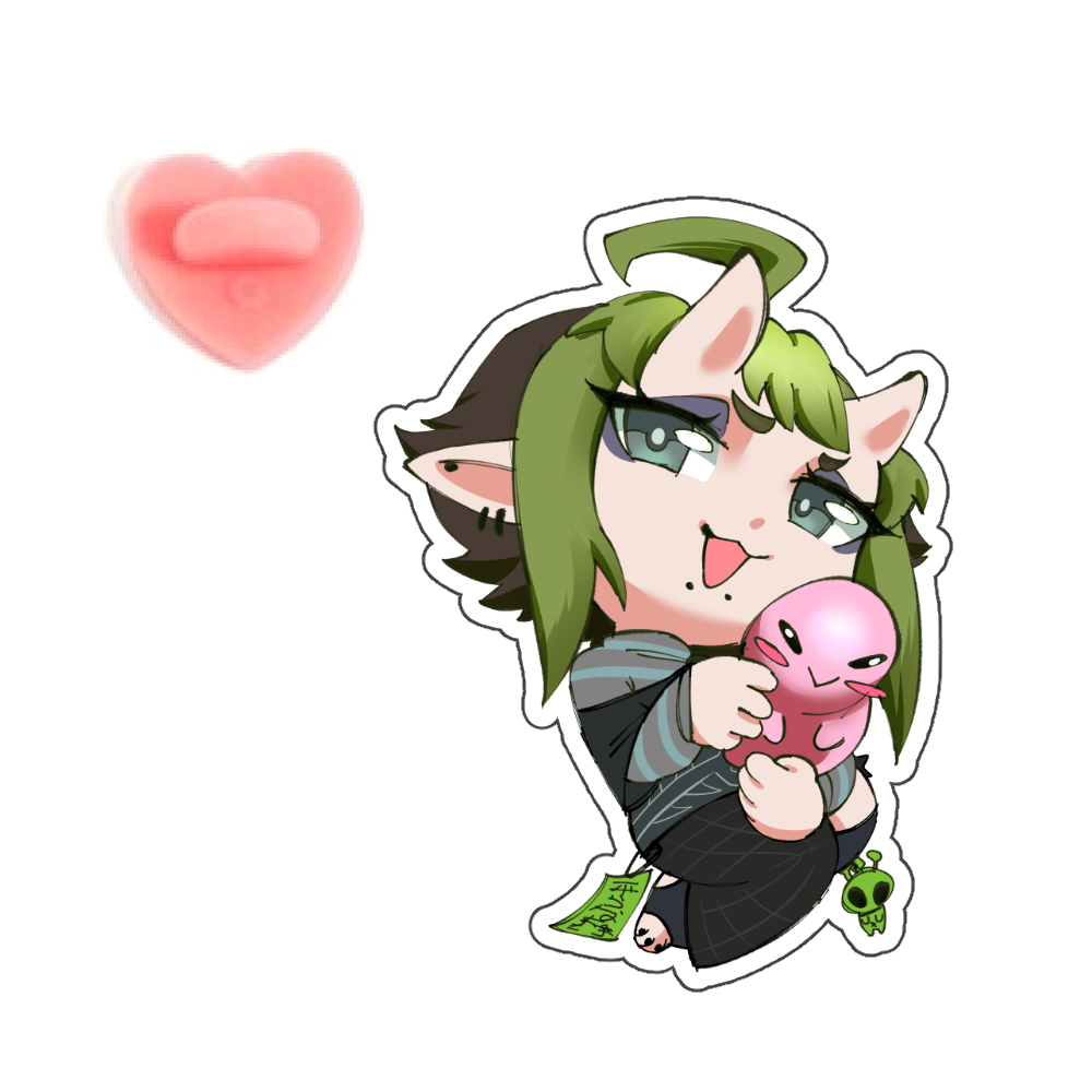 chromuro "Chibi Hugging" Acrylic Pin