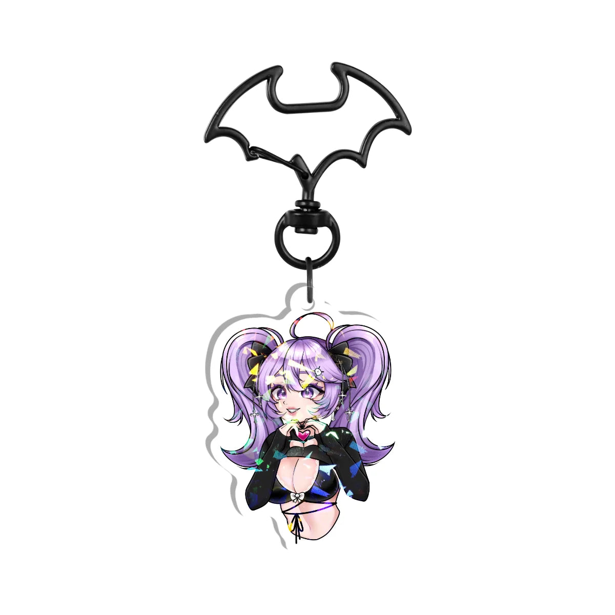 Ashdriel "Heart Hands" Double-Sided Holographic Keychain
