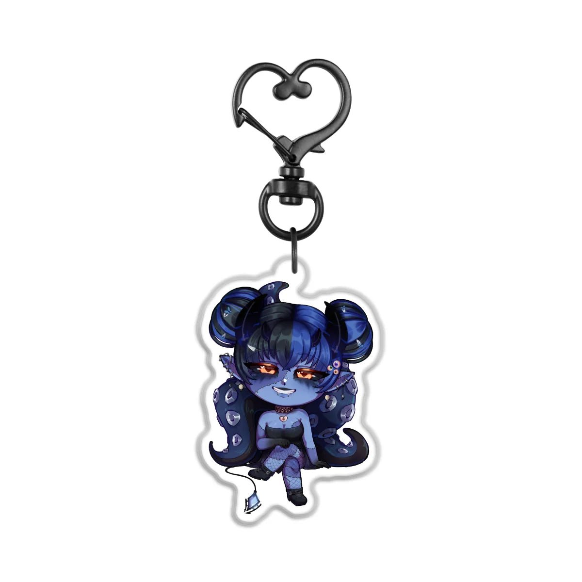 maleficxm "Chibi Sit" Front-Side Epoxy Keychain - KatDragonz