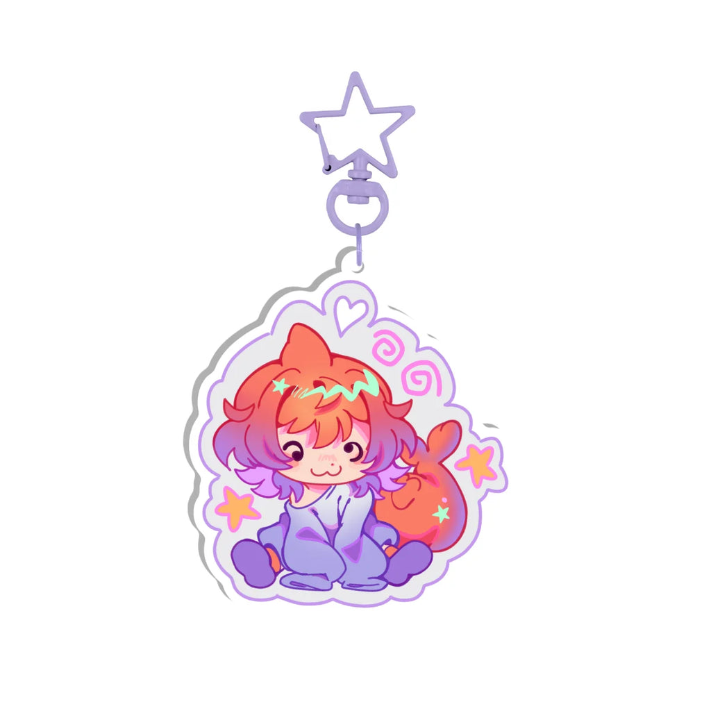 SnackieDoodleVT "Dazed" Acrylic Keychain
