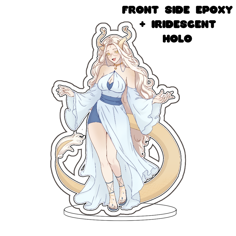 Aelialeelaa "Full Body" Front-Side Epoxy and Holographic Standee