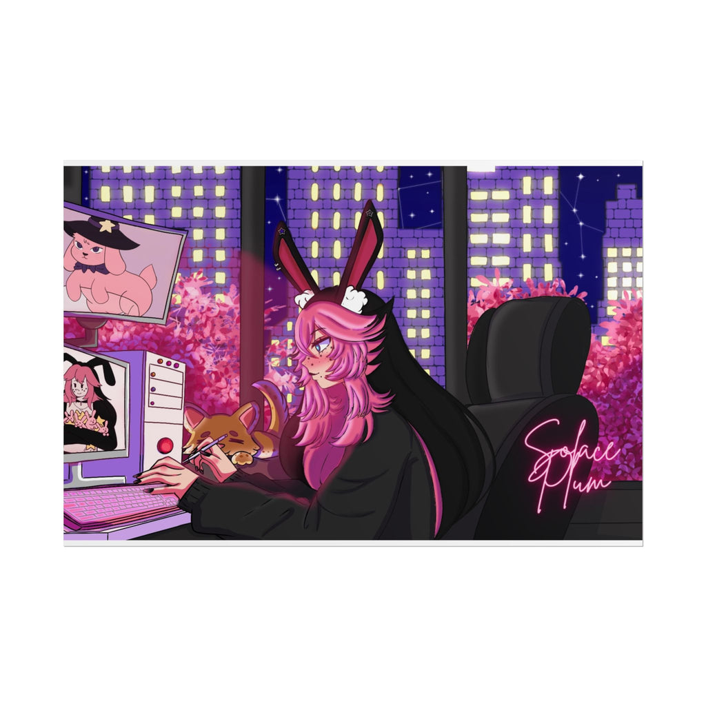 Solace Plum Lofi Poster