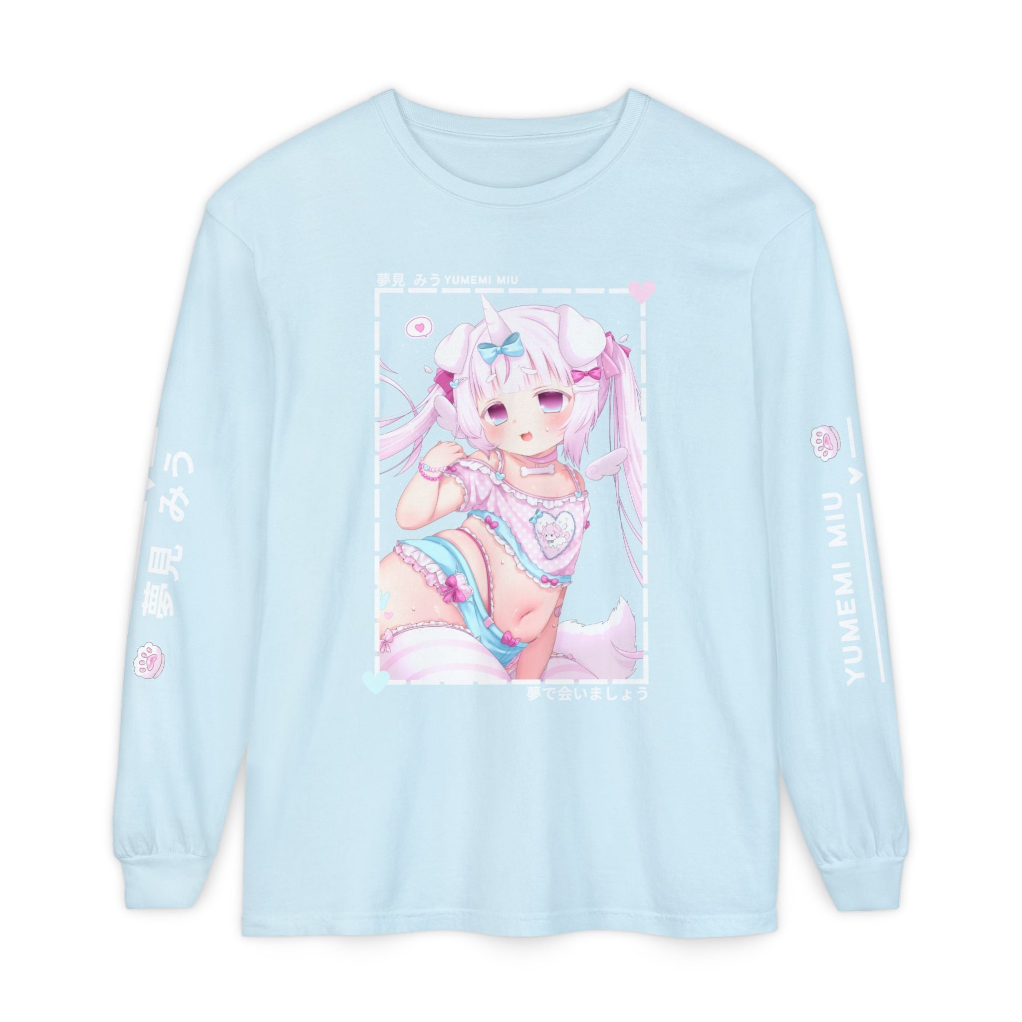 Blue Yumemi Miu Designer Sweatshirt