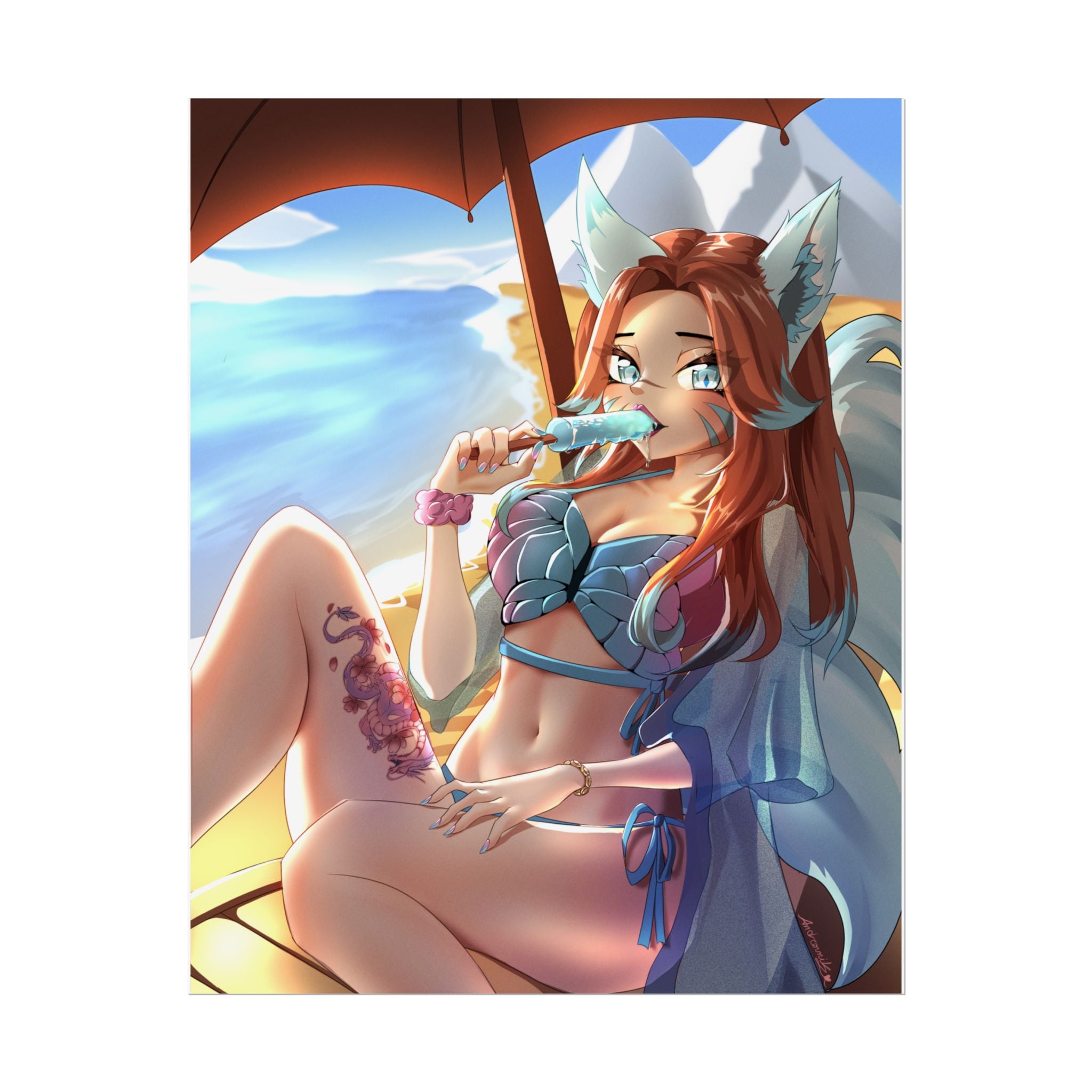 Luna Fujimaru "Seaside Vixen" Poster