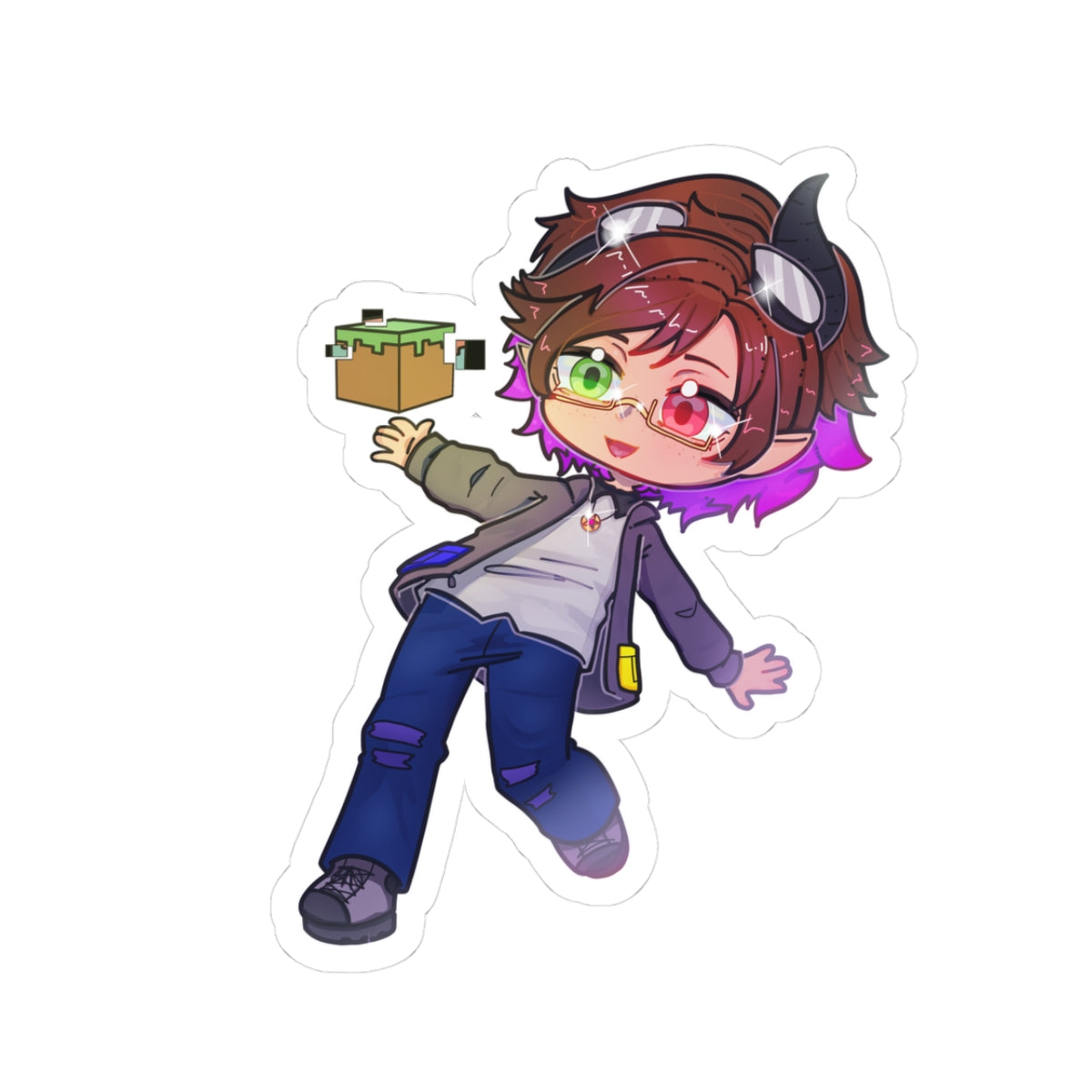 Master of Mischief Cubism Sticker