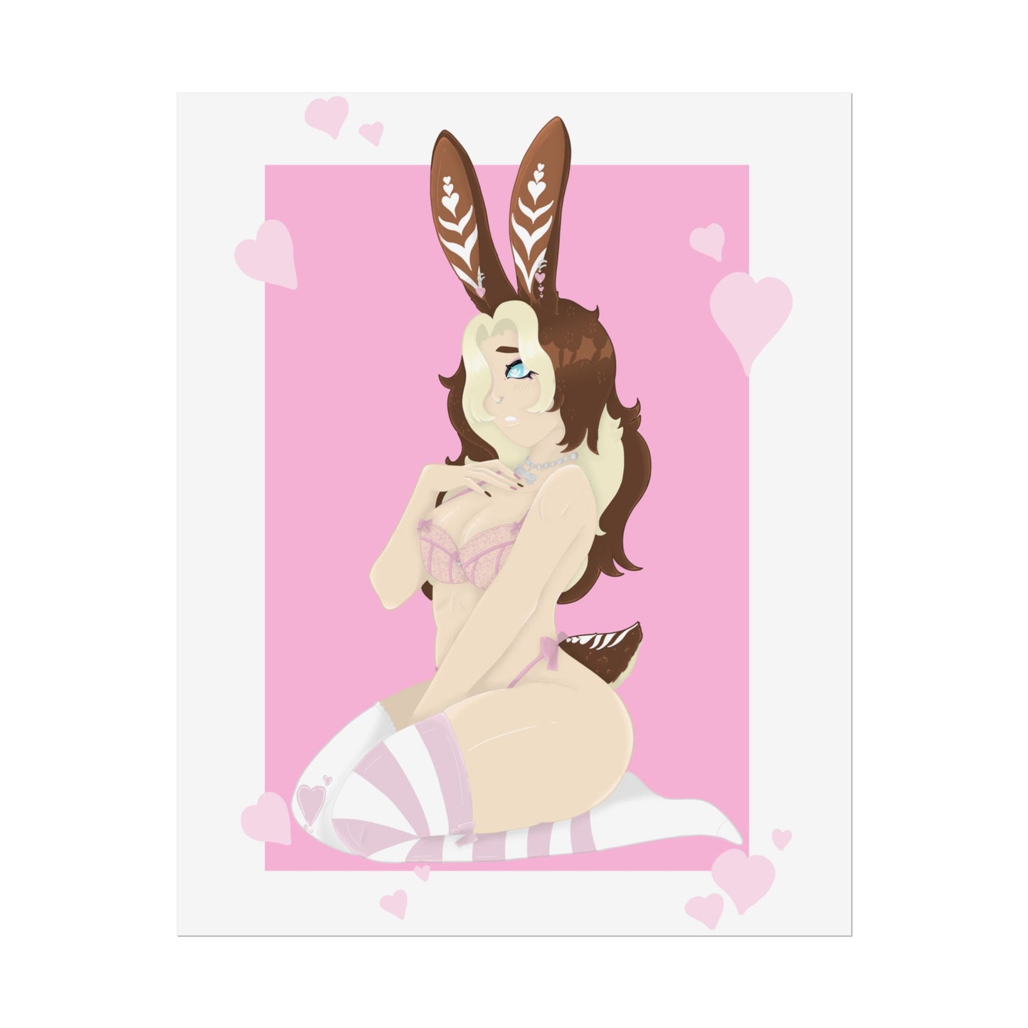 Lady Latte Lounging Poster