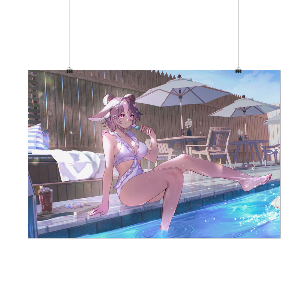 TiramisuBunny "Snack by the Pool" Poster
