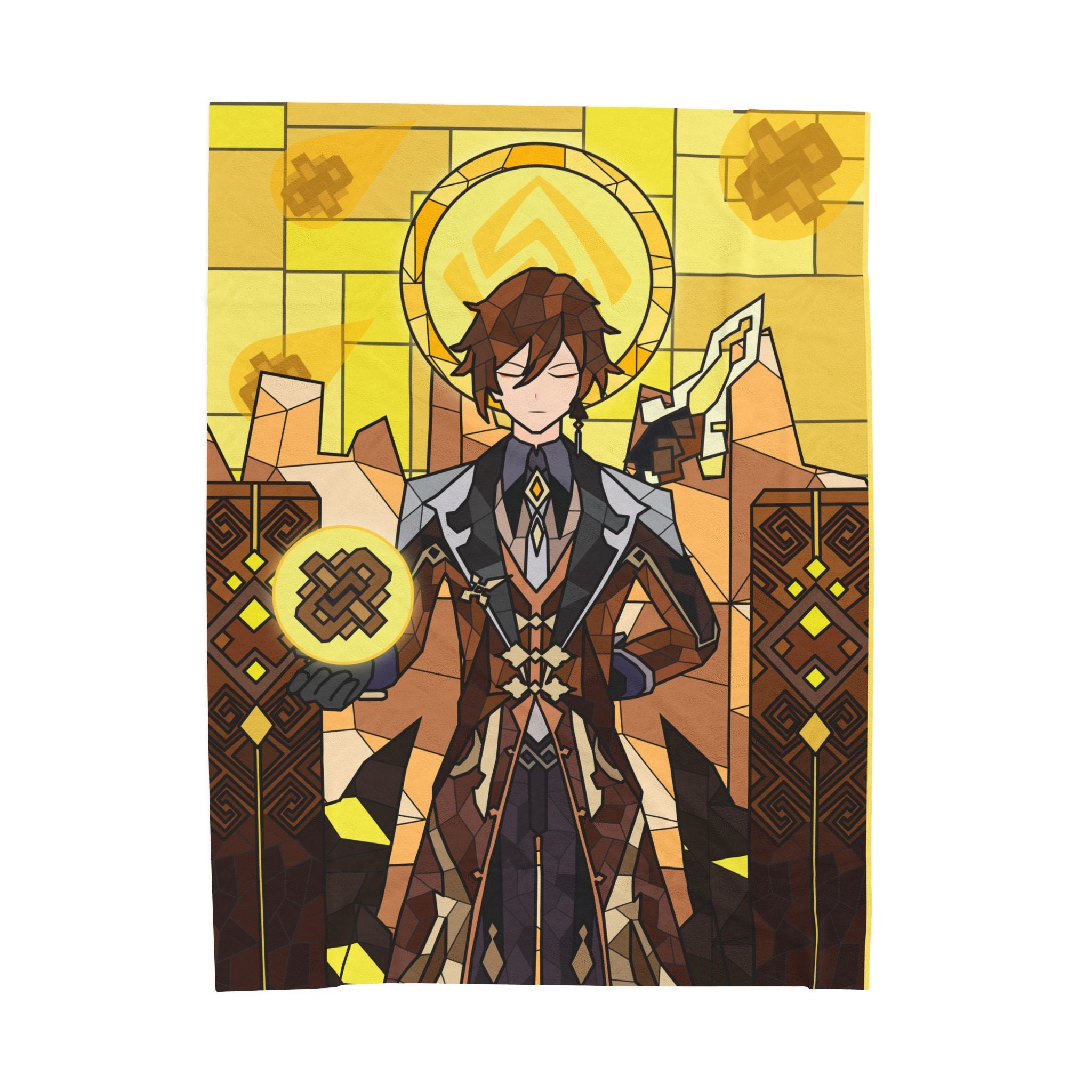 Zhongli Plush Throw Blanket