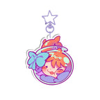 SnackieDoodleVT "Fishbowl" Acrylic Keychain