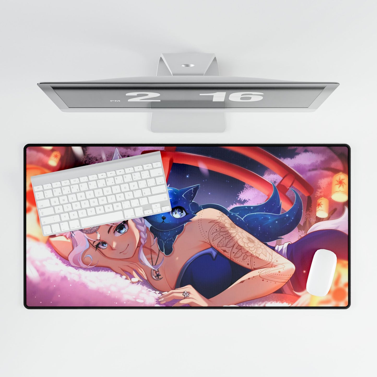 Reira Resting in Sakura Deskmat