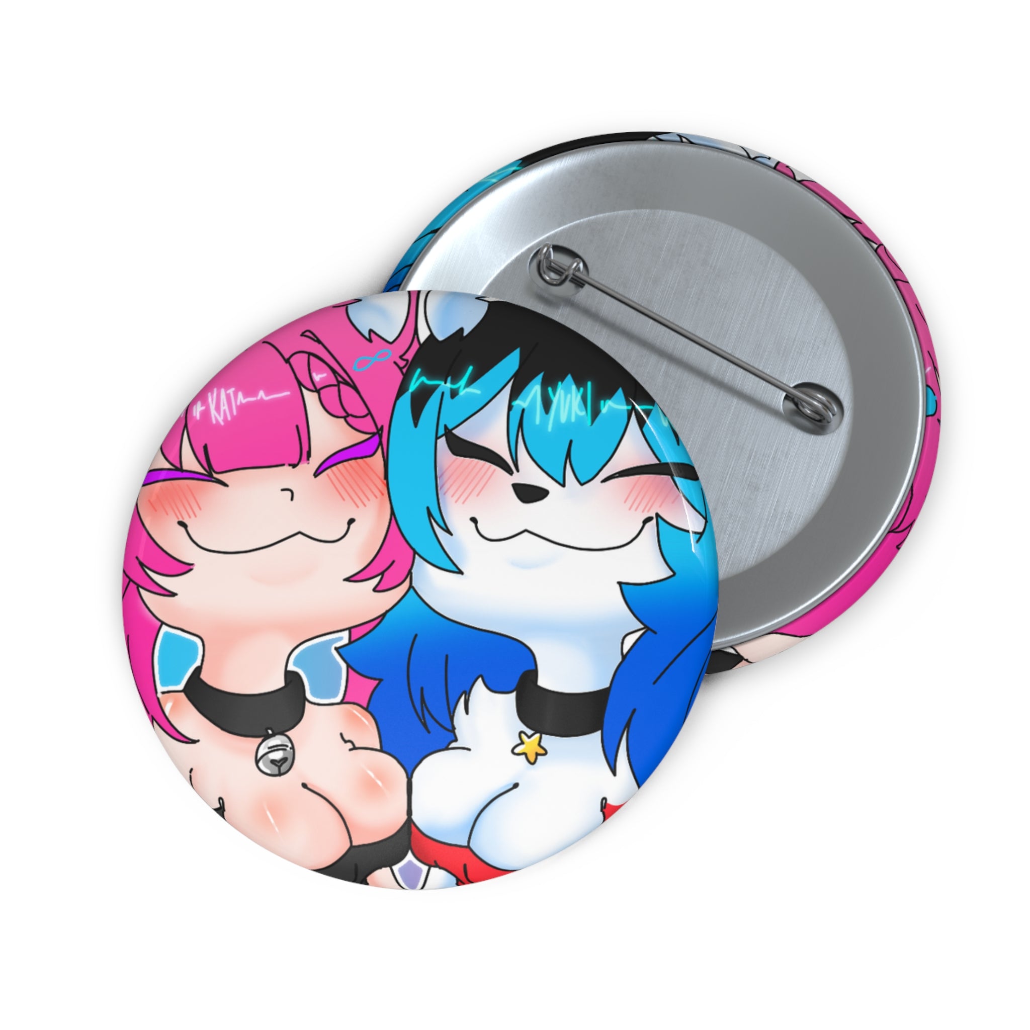 Yuki y Kat Valentine's Pin Button