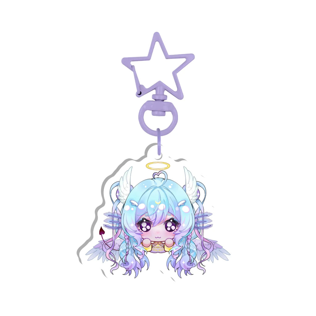 echosofferra "Chibi Head" Double-Sided Keychain