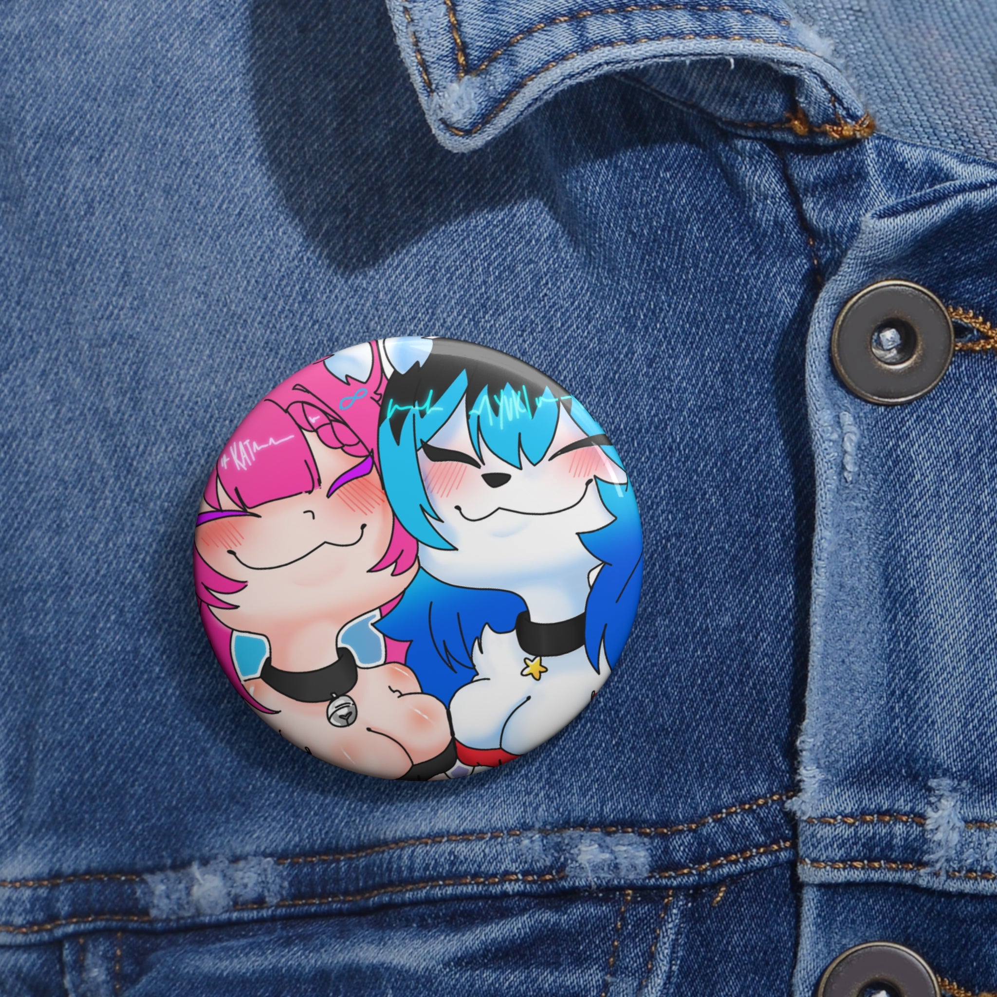 Yuki y Kat Valentine's Pin Button