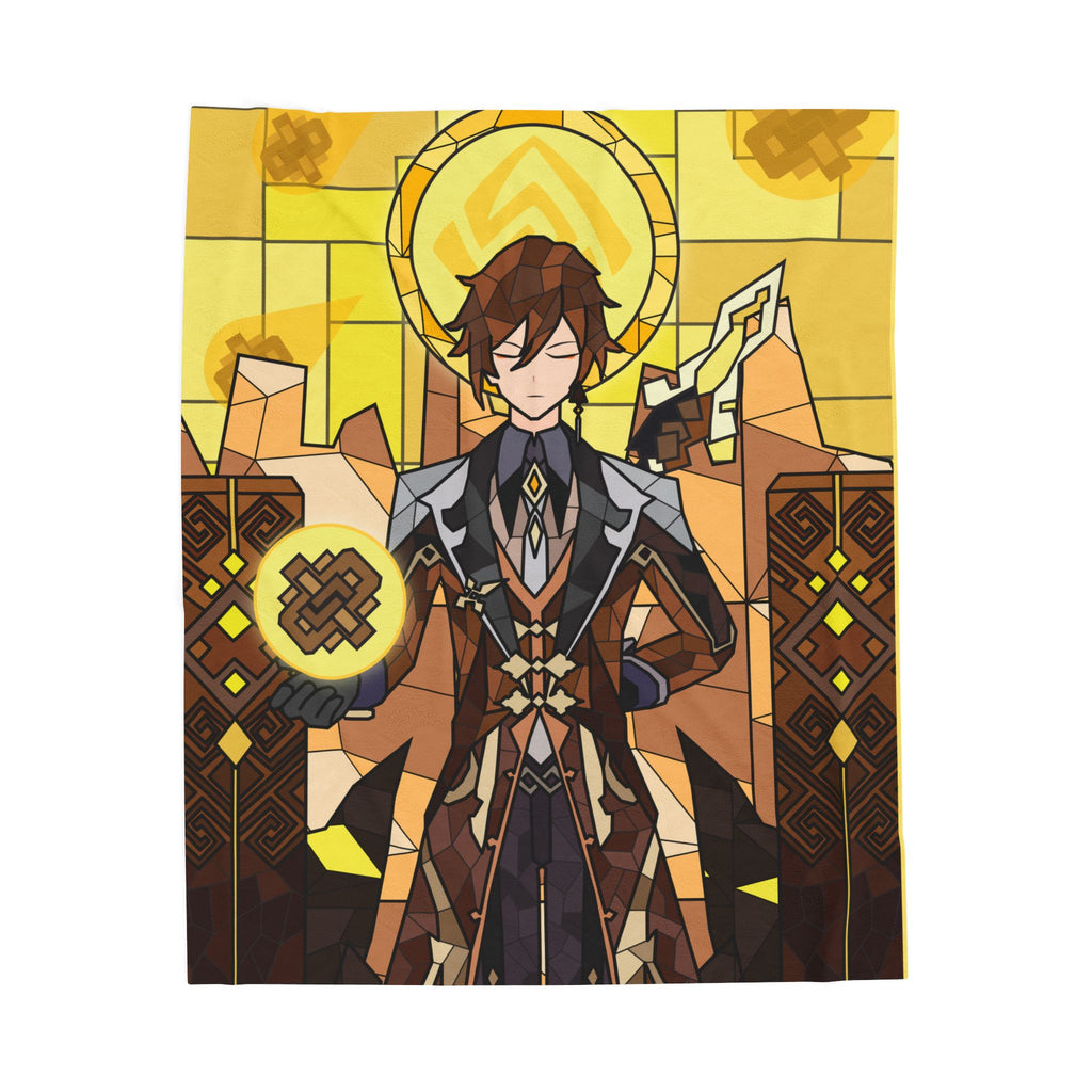 Zhongli Plush Throw Blanket