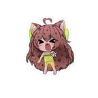 Stripy Luna "Peace Sign" Sticker