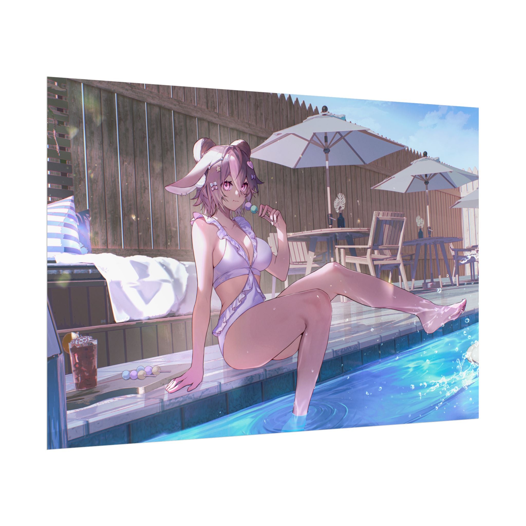 TiramisuBunny "Snack by the Pool" Poster