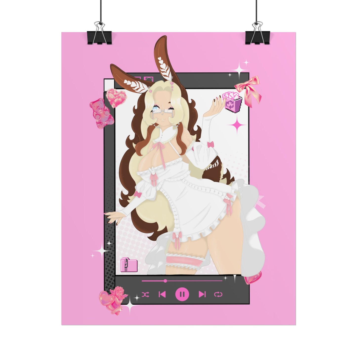 Lady Latte Music Player Poster