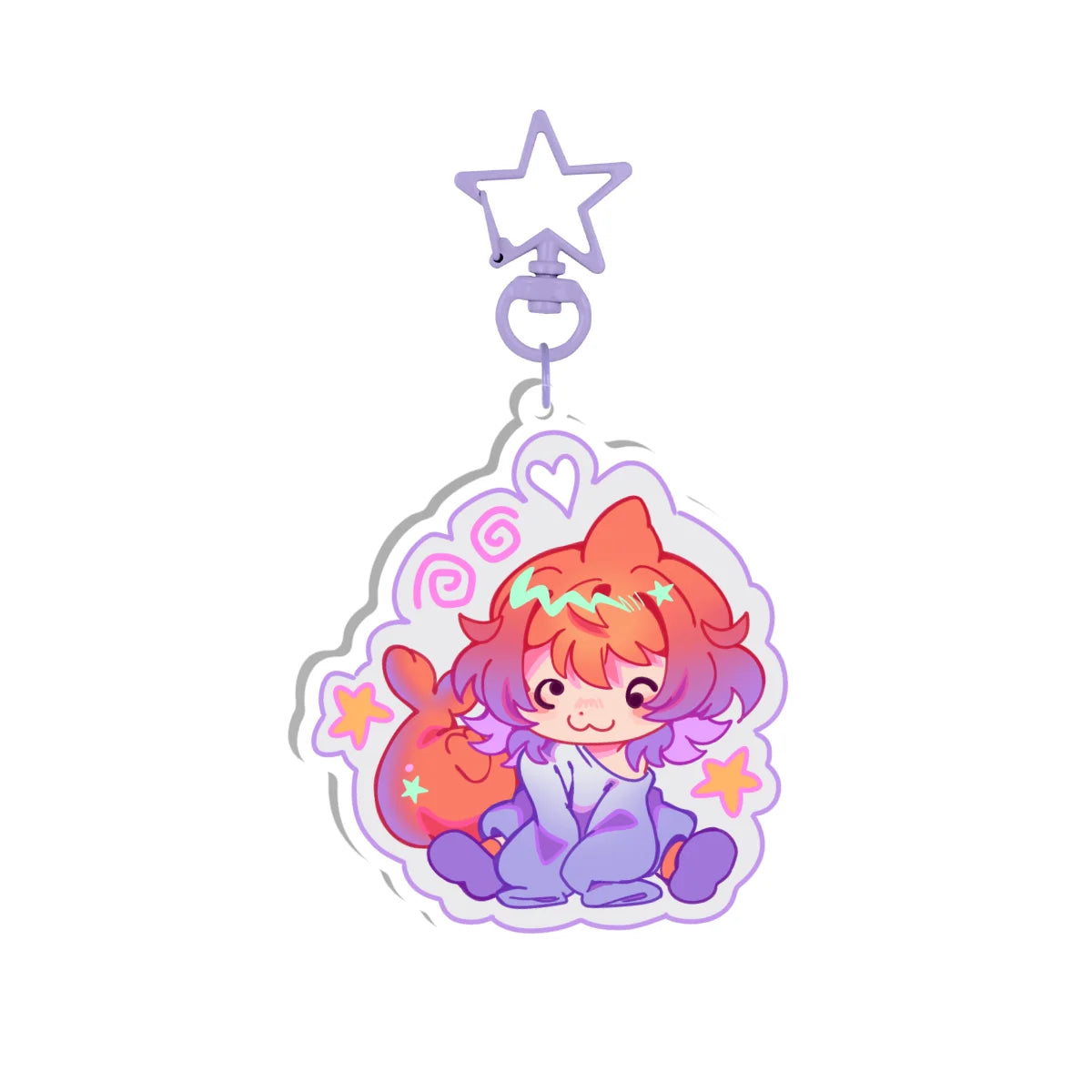 SnackieDoodleVT "Dazed" Acrylic Keychain
