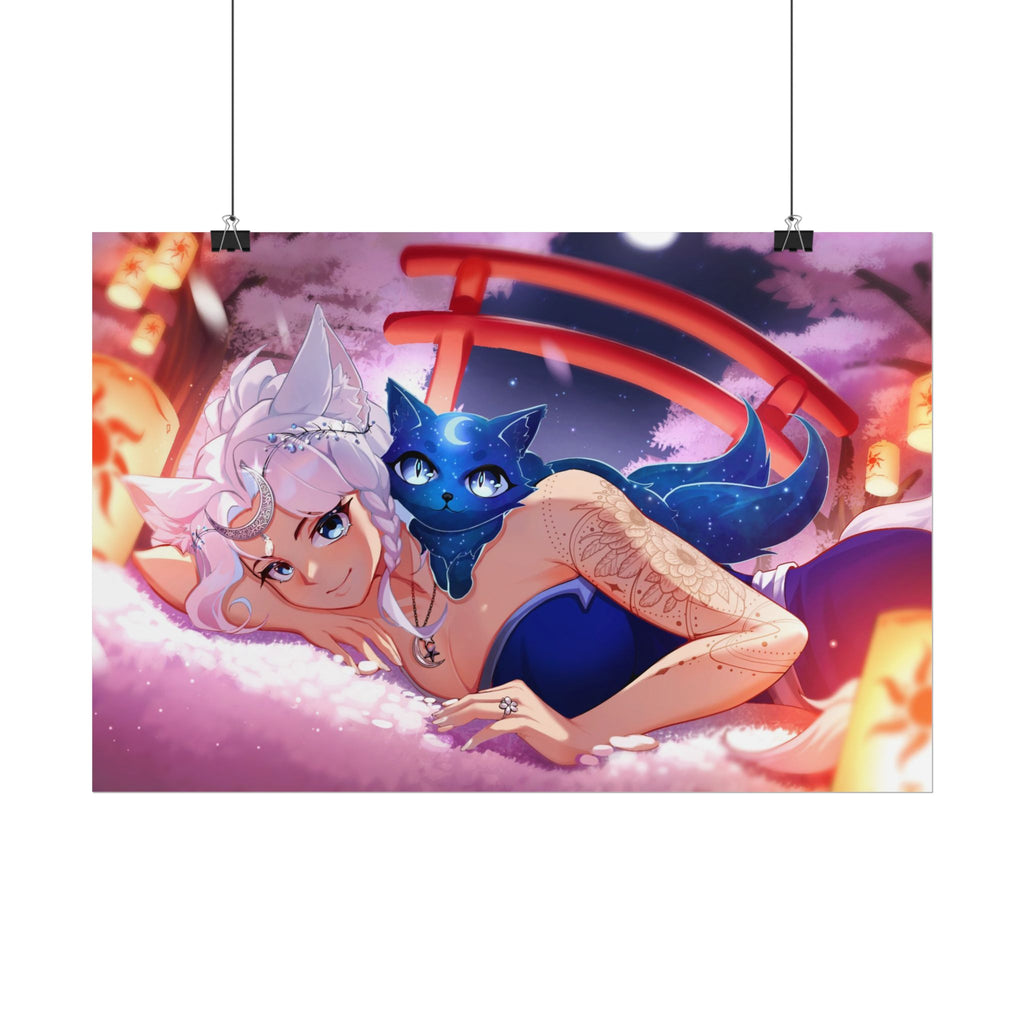 Reira Resting in Sakura Poster