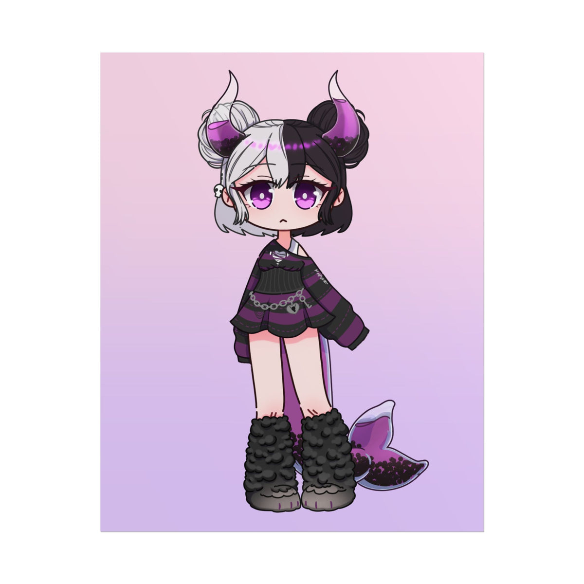 Axolpuff "Evil Axol Chibi" Poster
