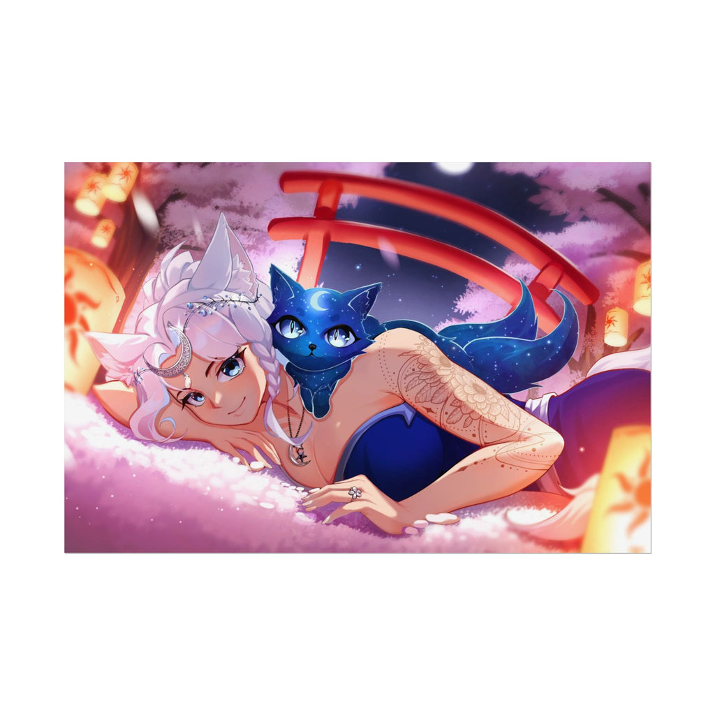 Reira Resting in Sakura Poster