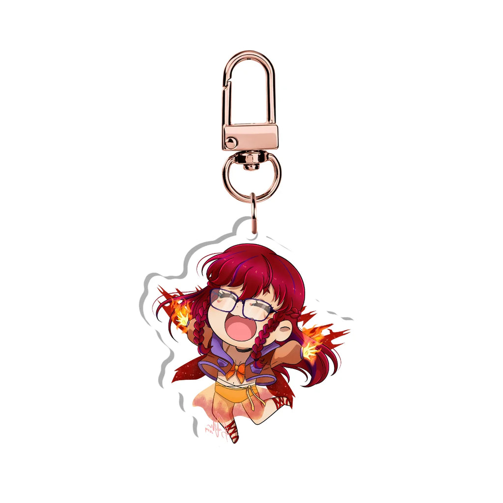 Amber Elkhart "Fire Hands" Keychain