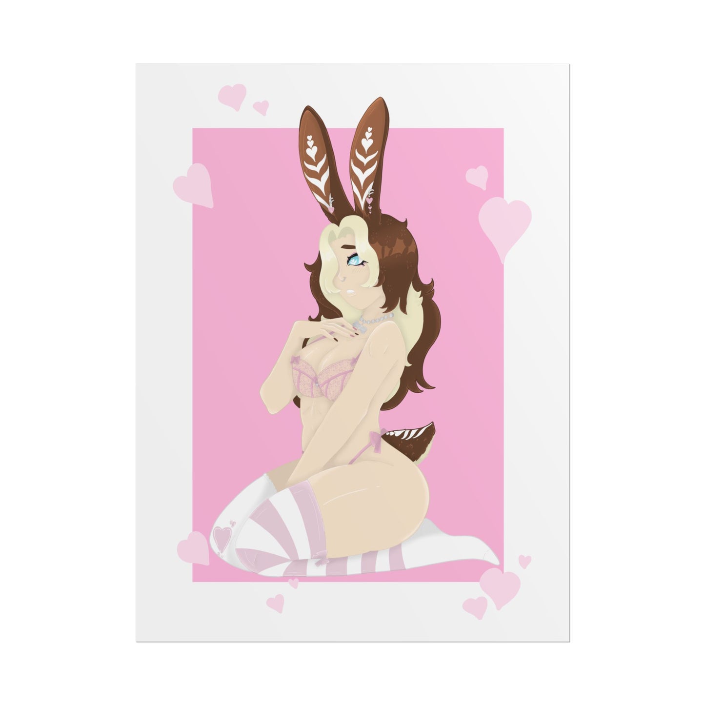 Lady Latte Lounging Poster