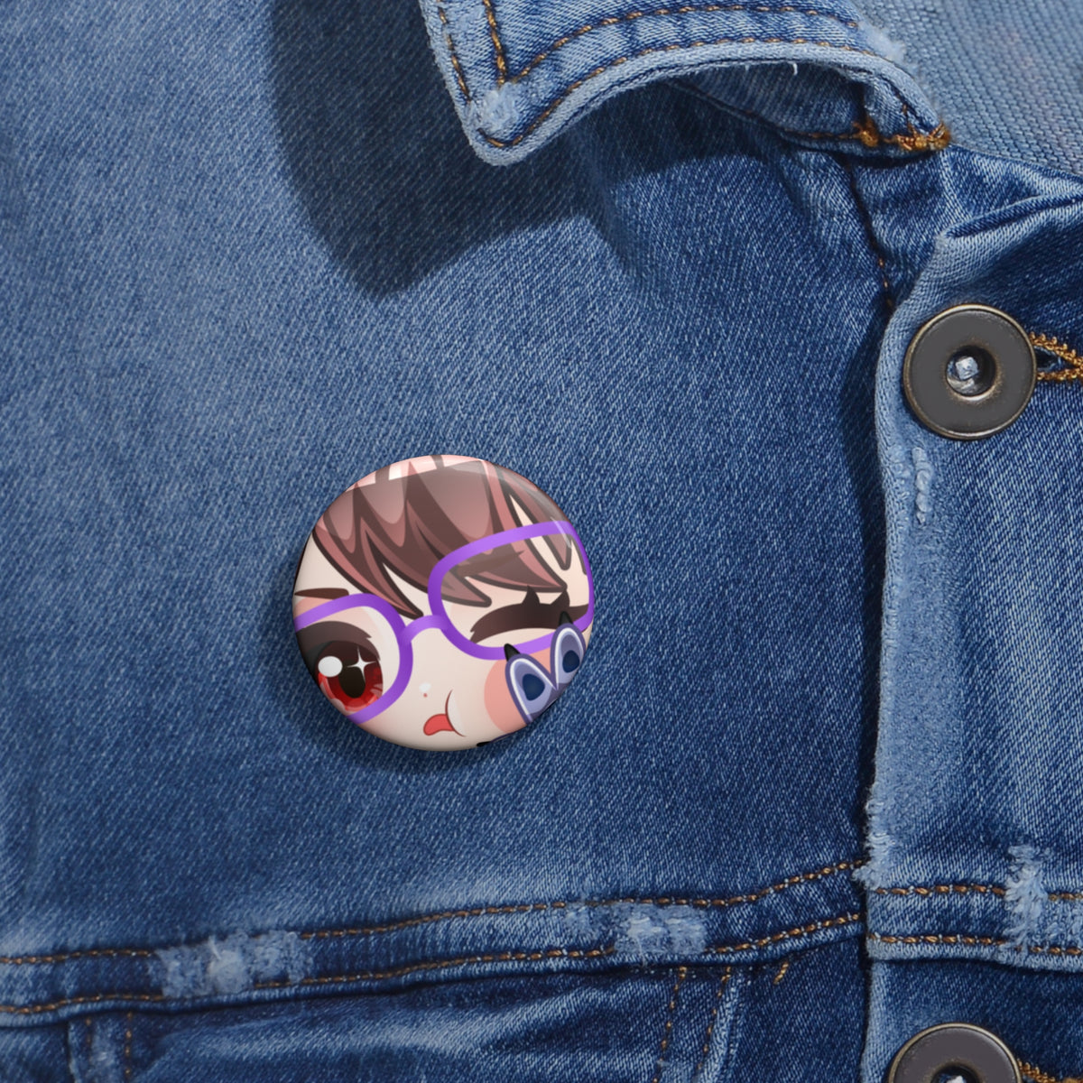 RockLoLove "Pressed Against" Pin Button
