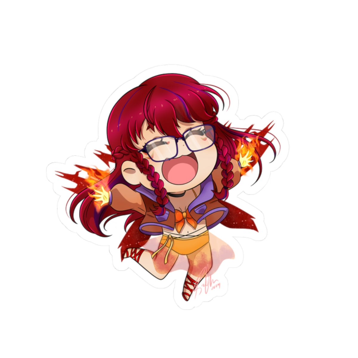 Amber Elkhart "Fire Hands" Sticker