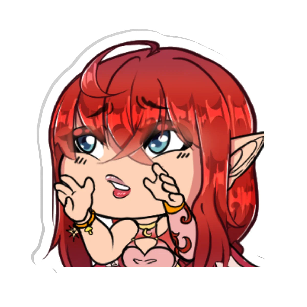 anna_firesprite "Grabby Hands" Holographic Acrylic Pin
