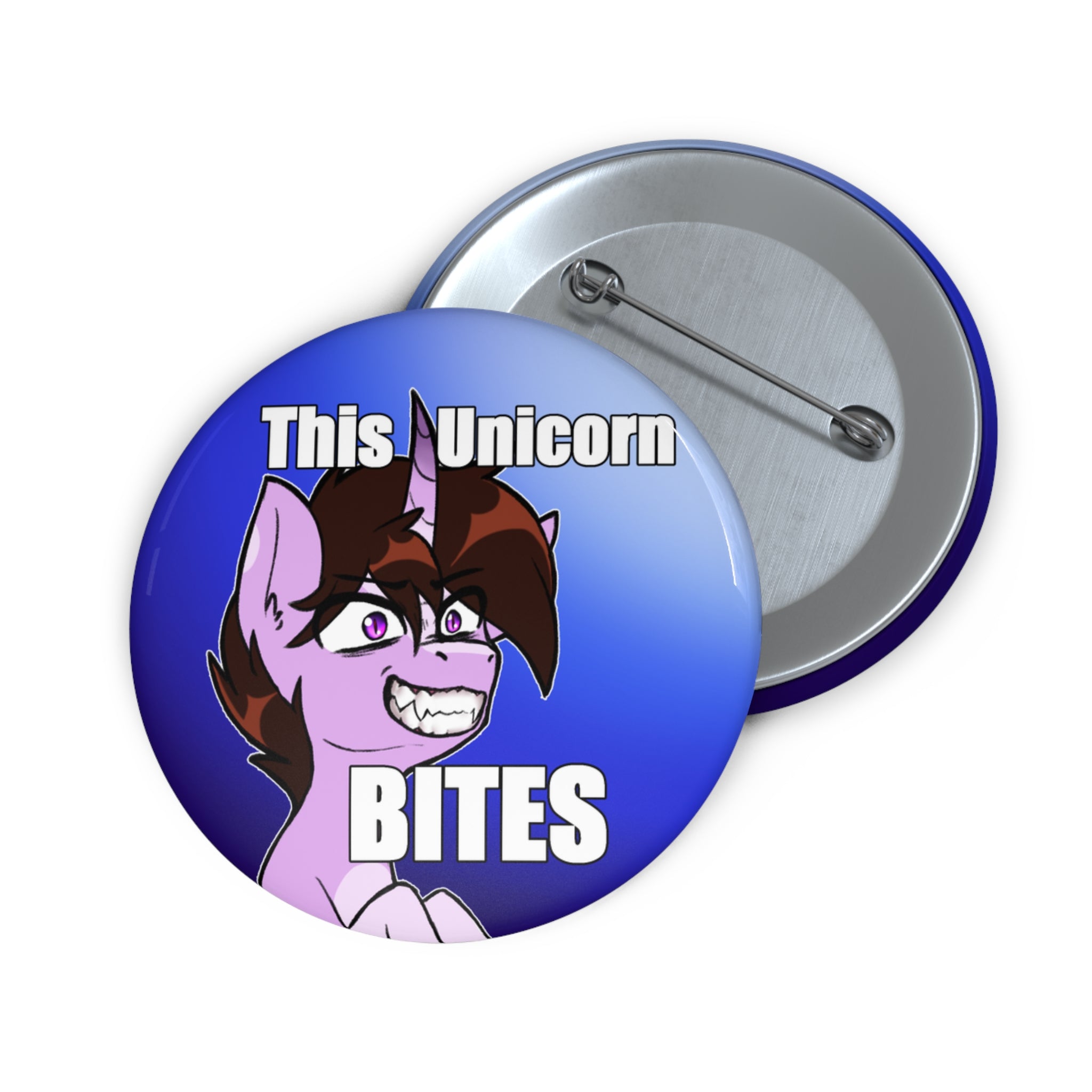 QuintyImara "This Unicorn Bites" Pin Button